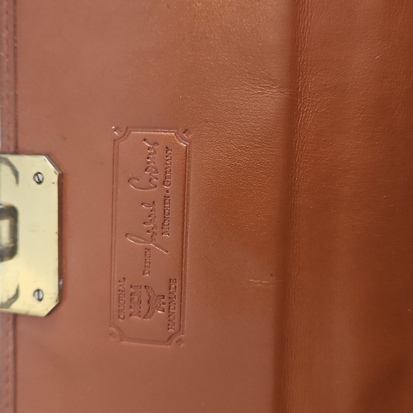 MCM Cognac Leather Wallet with Gold Accents - Picture 9 of 16